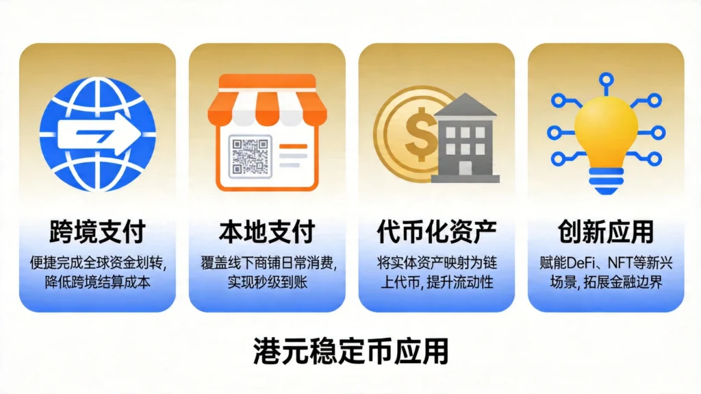 港元稳定币四大应用：跨境支付、本地支付、代币化资产、创新应用