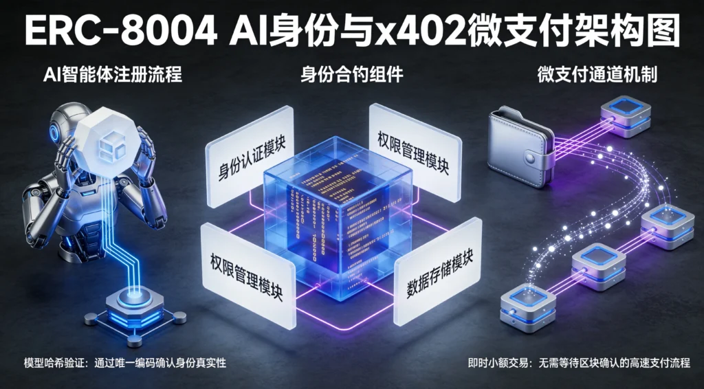 ERC-8004 AI身份与x402微支付协议架构，Web3机器经济的技术基础设施