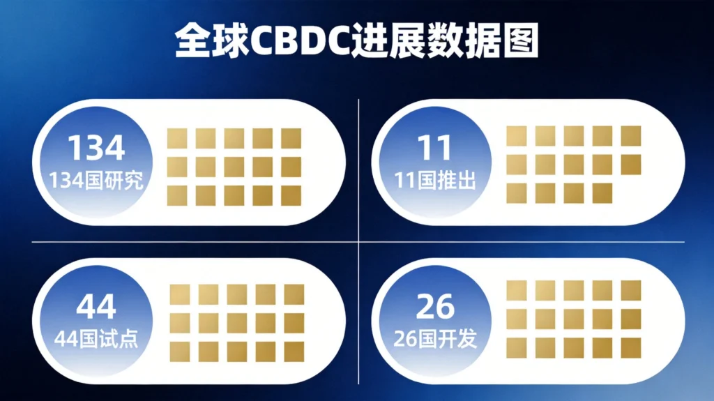 2026年全球CBDC发展现状：134国研究、11国正式推出、44国试点中、26国开发阶段