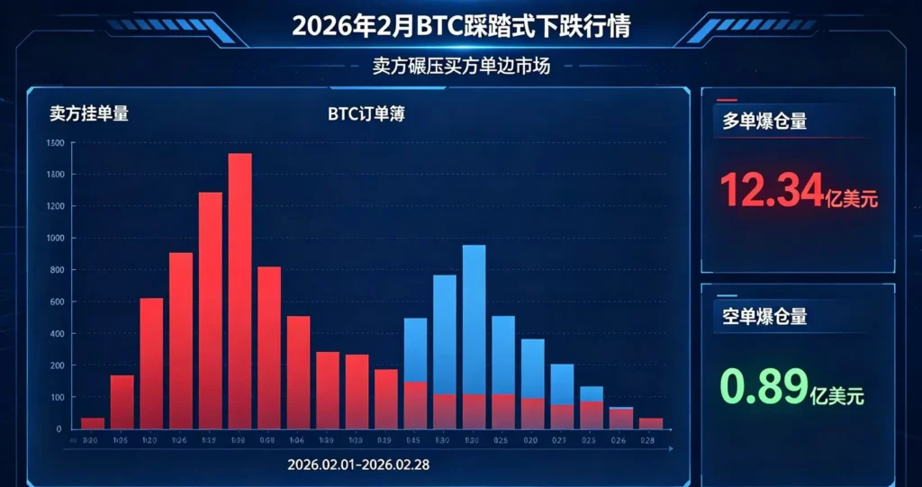 BTC 踩踏式下跌订单簿失衡案例