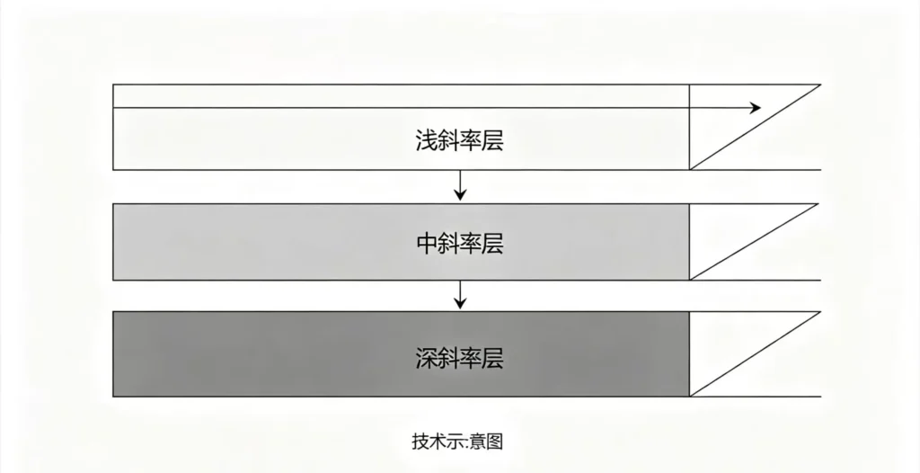 深度图三层斜率结构示意图。