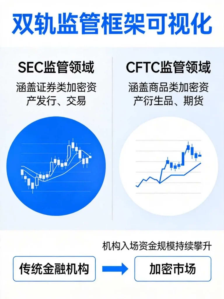 SEC与CFTC双轨监管体系图示