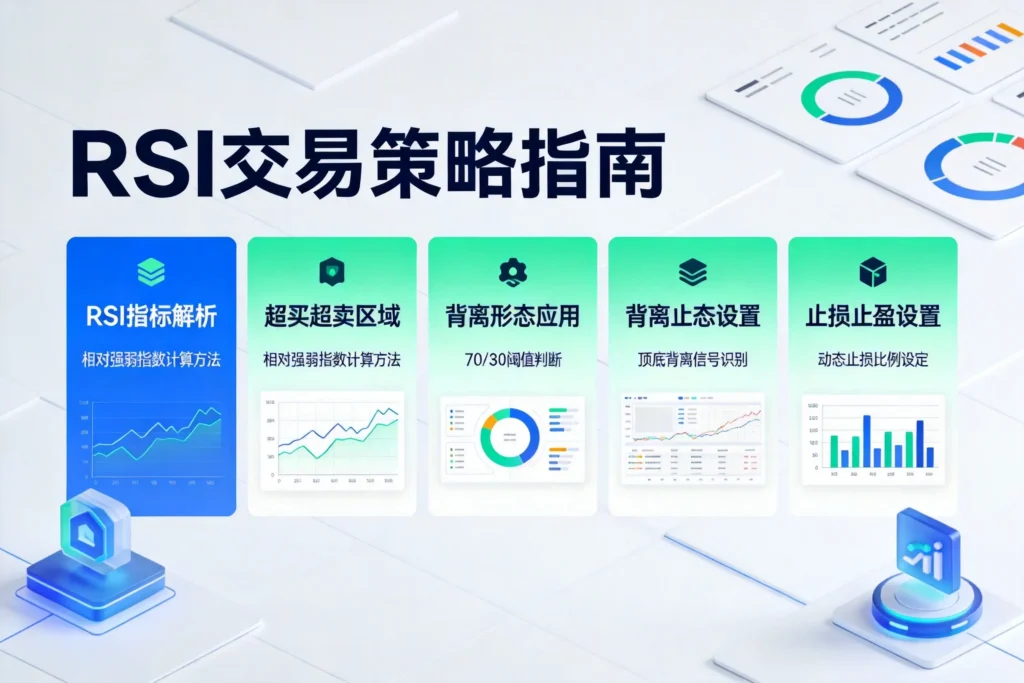 蓝绿科技风格RSI钝化期间交易策略与风控要点图解,趋势线成交量多周期验证方法说明