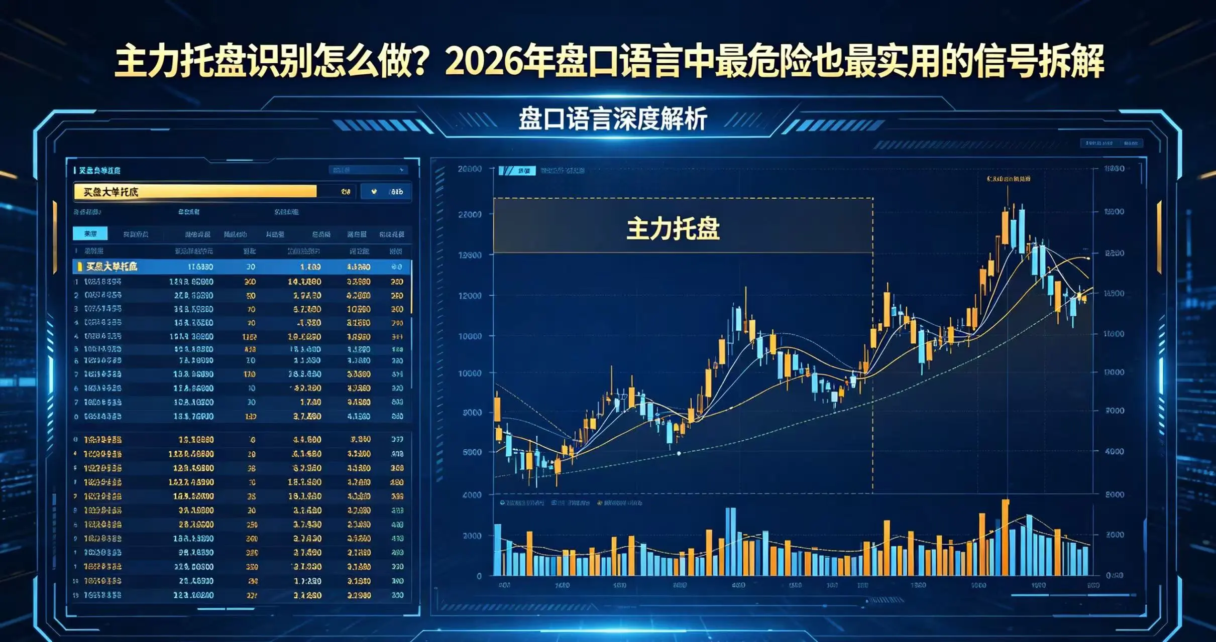 主力托盘识别:盘口上最常见也最容易被骗的信号