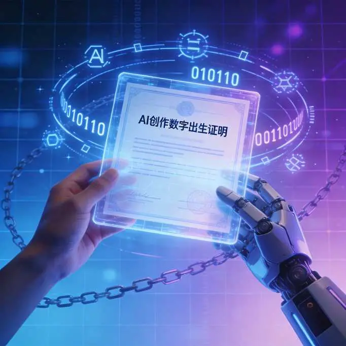 哈希存证智能合约数字版权保护机制示意图