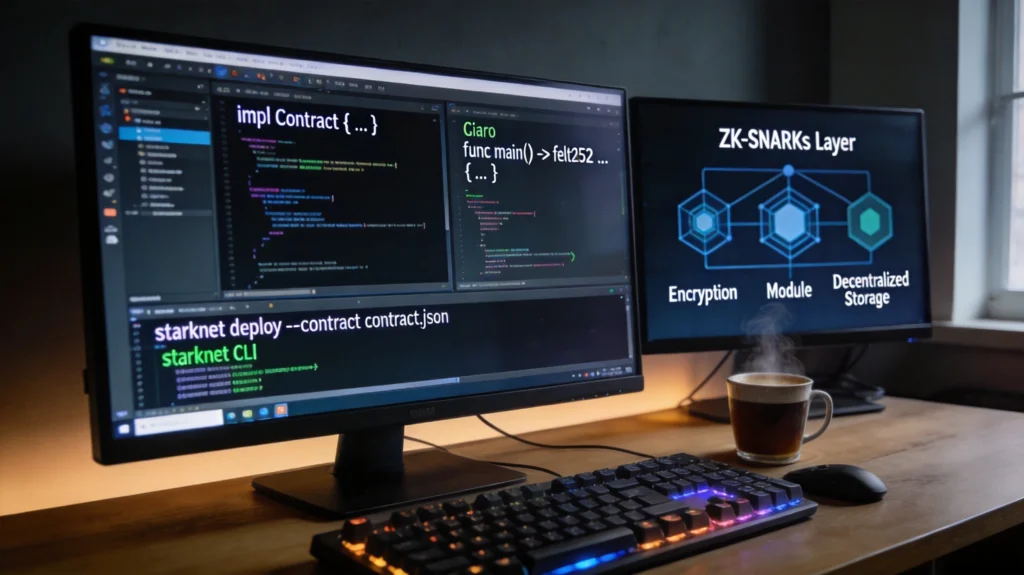 隐私交易：开发者工作站上Cairo智能合约代码与Starknet CLI调试