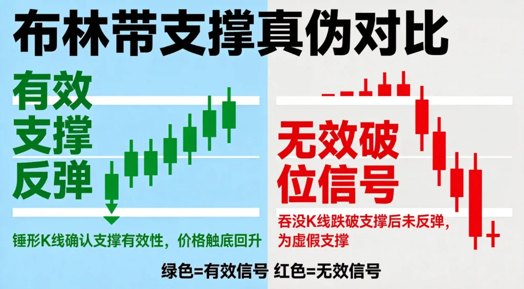  真假支撑对比示意
