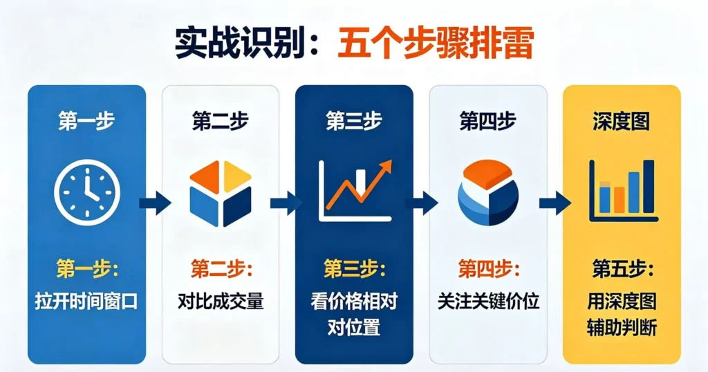 实战识别五个步骤排雷图
