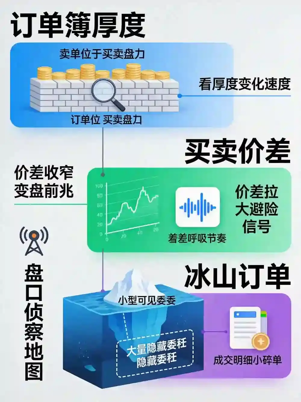 盘口微观结构解密:厚度、价差与冰山订单如何暴露主力真实意图