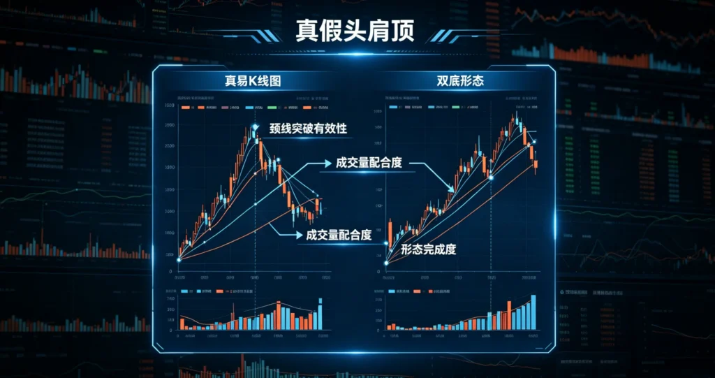 头肩顶双底真假信号图解