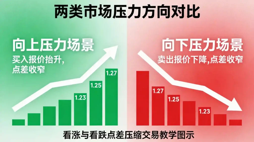 上下逼单方向对比