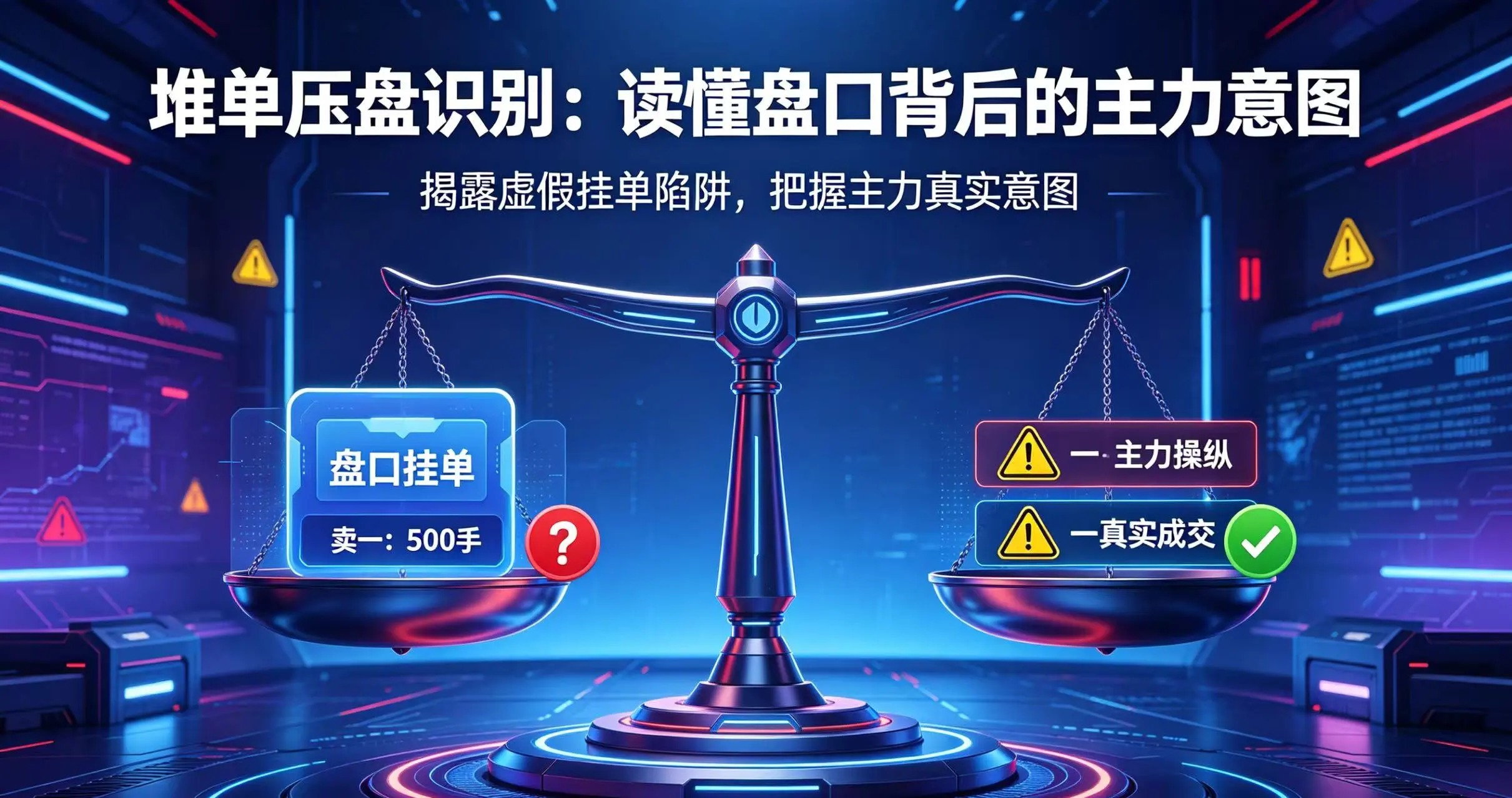 堆单压盘识别:读懂盘口挂单,不再被主力当韭菜割