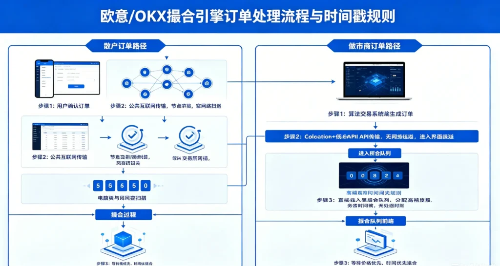 散户与做市商下单链路对比图