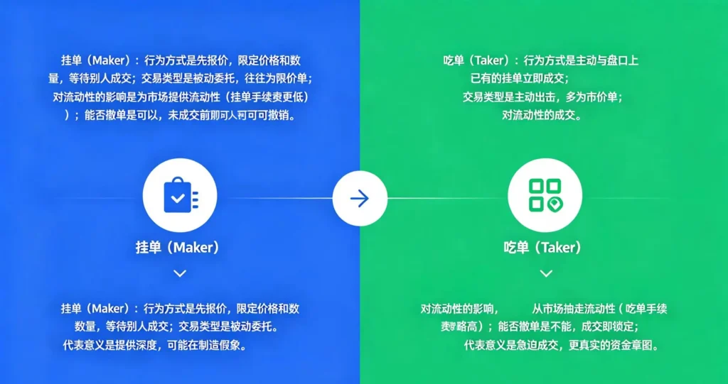 吃单与挂单对比图