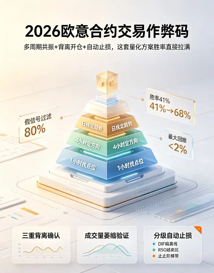 合约交易作弊码：多周期共振+背离开仓+自动止损，这套量化方案胜率直接拉满