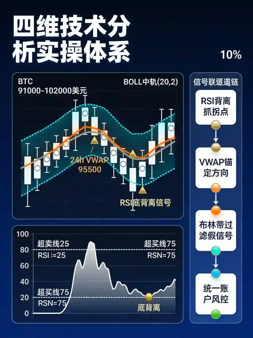 加密技术分析实操：RSI背离+VWAP锚定+统一账户风控，精准捕捉BTC行情信号