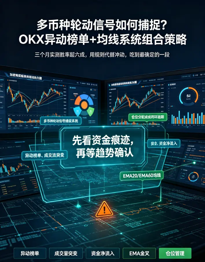 多币种轮动信号如何捕捉？“异动榜单”+均线系统组合策略，三个月实测胜率超六成