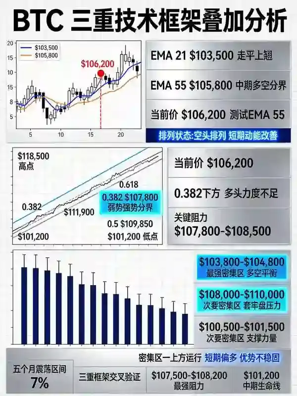 BTC趋势研判：OKX日线均线系统、斐波那契回撤与量价关系综合分析