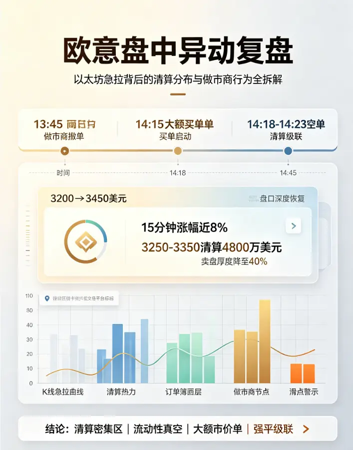 盘中异动复盘：以太坊急拉背后的清算分布与做市商行为全拆解