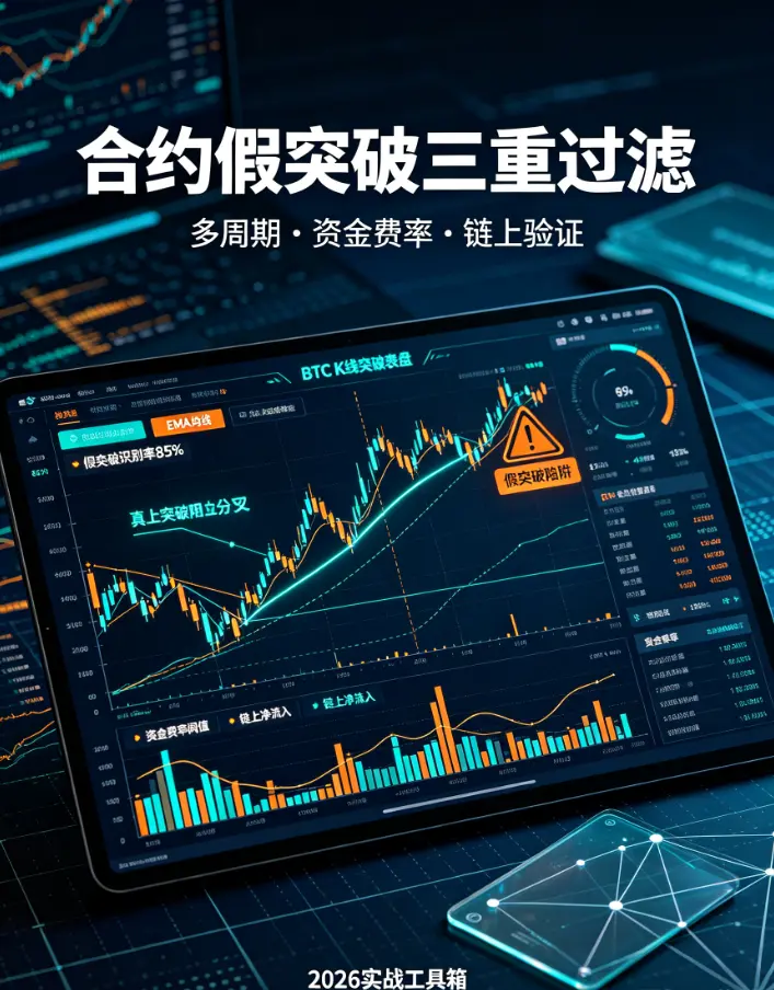 合约技术分析工具箱：多周期共振+资金费率+链上验证，三重过滤把假突破识别率拉到85%