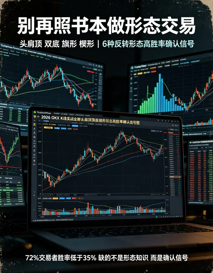 K线实战全解：头肩顶/双底/旗形整理，6种反转形态高胜率确认信号