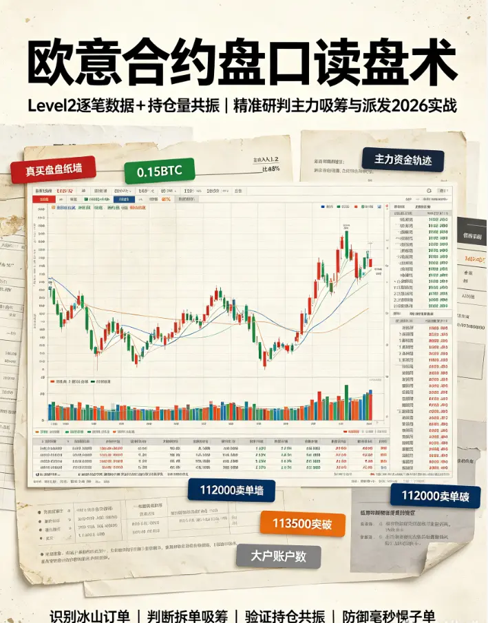 合约盘口读盘术:Level2逐笔数据+持仓量共振,精准研判主力吸筹与派发