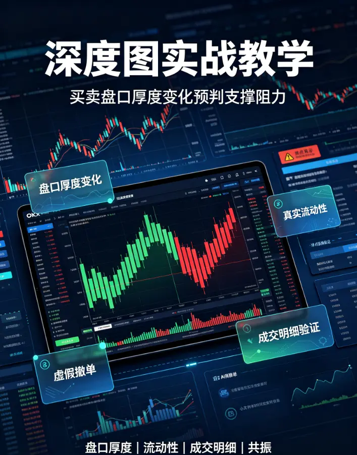 深度图实战教学：买卖盘口厚度变化如何预判短期支撑与阻力位
